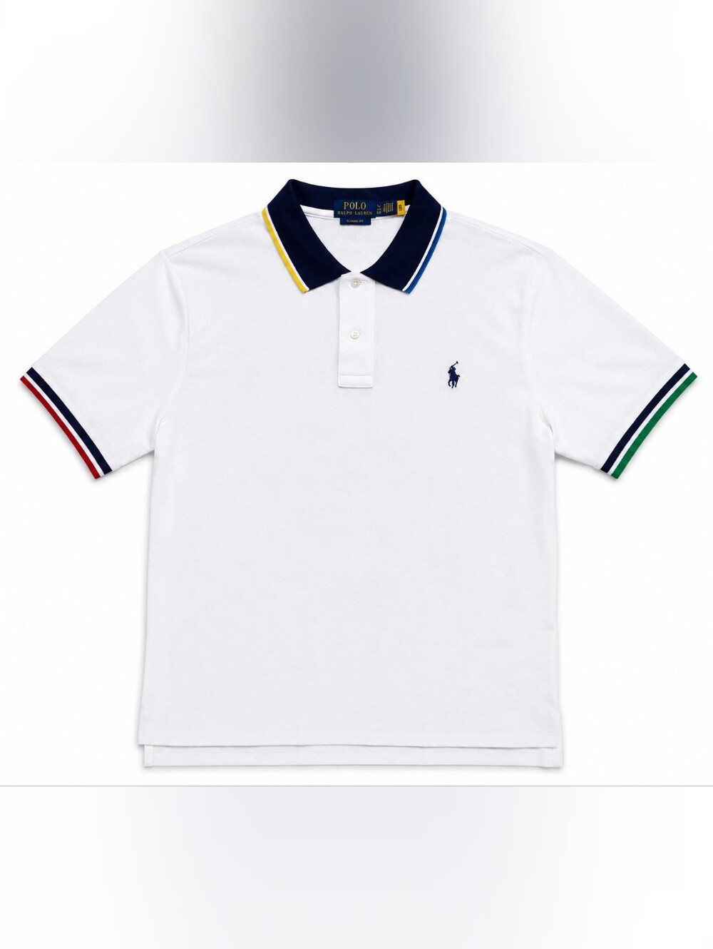 Polo Ralph Lauren Classic Fit Mesh Polo Shirt  NWT Men's XXL White Multicolor